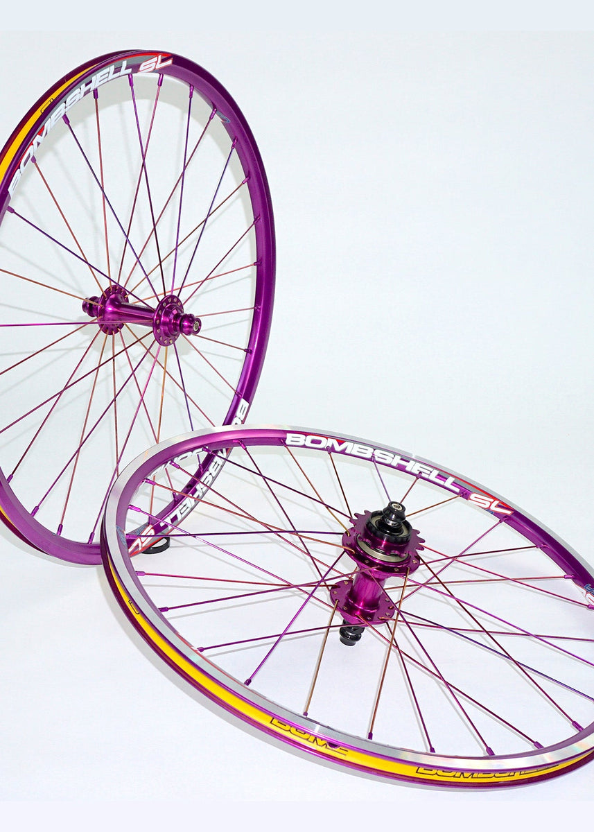 Bombshell ONE80 WHEELSET PURPLE – Peddlepower BMX