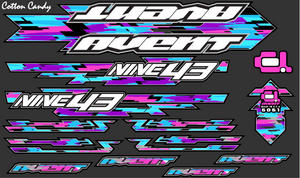 NINE43 FRAME DECALS SET