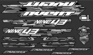NINE43 FRAME DECALS SET