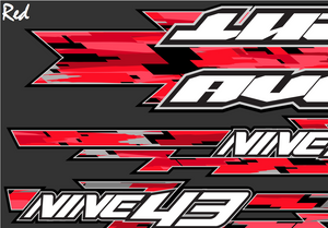 NINE43 FRAME DECALS SET