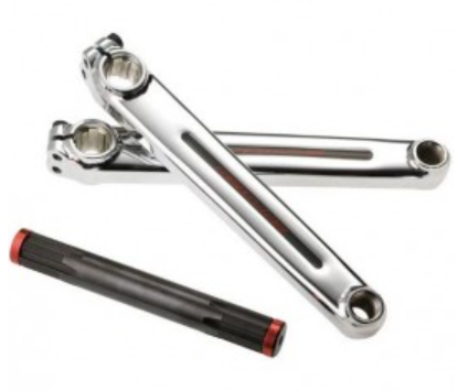 Redline Flight Cranks BMX 3 piece Chrome Peddlepower BMX